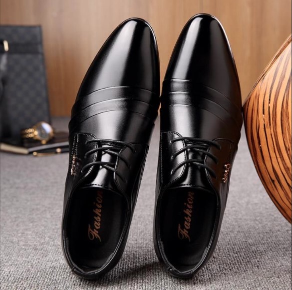 CHARCOAL BLACK FORMAL ARMANI SHOES